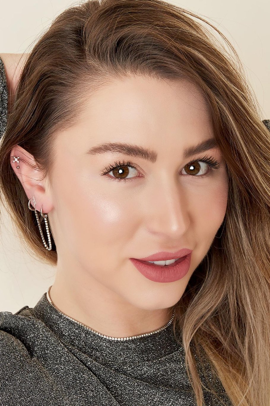 Stainless steel earrings Silver color Picture2